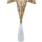 Lighted Frosted Clear and Gold Scroll Star of Bethlehem Christmas Tree Topper - 11" - Clear Lights
